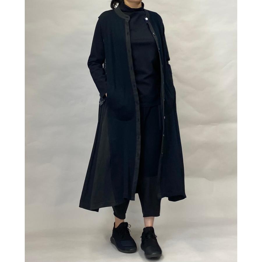 SALE 70%OFF 春 秋 冬 秋冬 異素材コンビ ロング ジレ ベスト ブラック 