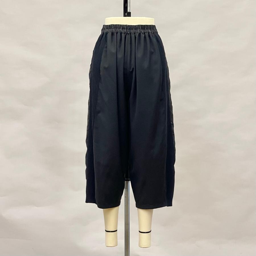 異素材ドッキング ワイドパンツ ボトムス レディース クロップド丈 ロング丈 春 夏 秋 ヨシヨシ　バイ　ピージェイ Yoshi Yoshi by pj |  | 06