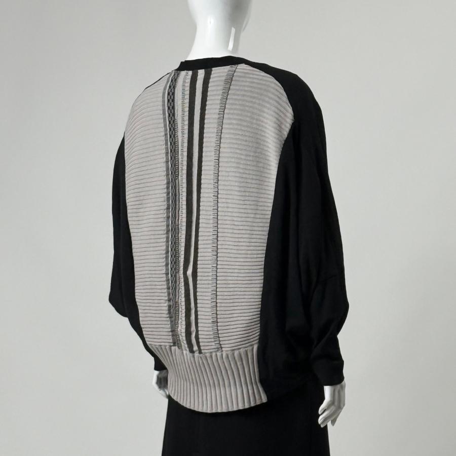 SALE 54%OFF ジャガード×シフォン×布帛切り替え ニットカーディガン レディース トップス カーデ 長袖 秋 冬 セーター 日本製 ヨシヨシ Yoshi Yoshi by pj |  | 02