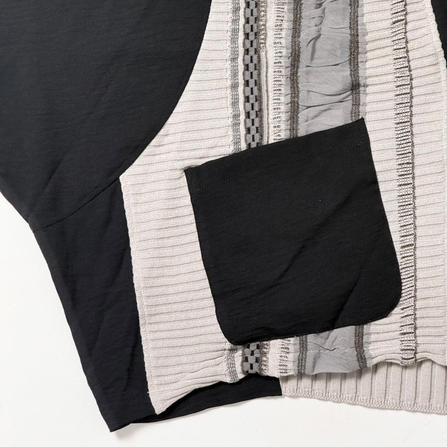 SALE 54%OFF ジャガード×シフォン×布帛切り替え ニットカーディガン レディース トップス カーデ 長袖 秋 冬 セーター 日本製 ヨシヨシ Yoshi Yoshi by pj |  | 08