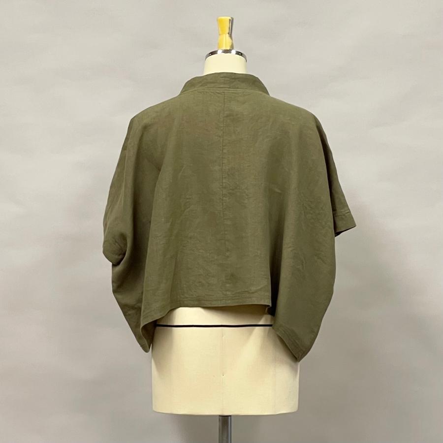 アシンメトリー デザインプルオーバー トップス レディース シャツ ブラウス 夏 麻 リネン オーバーサイズ ドット ヨシヨシ Yoshi Yoshi by pj |  | 13