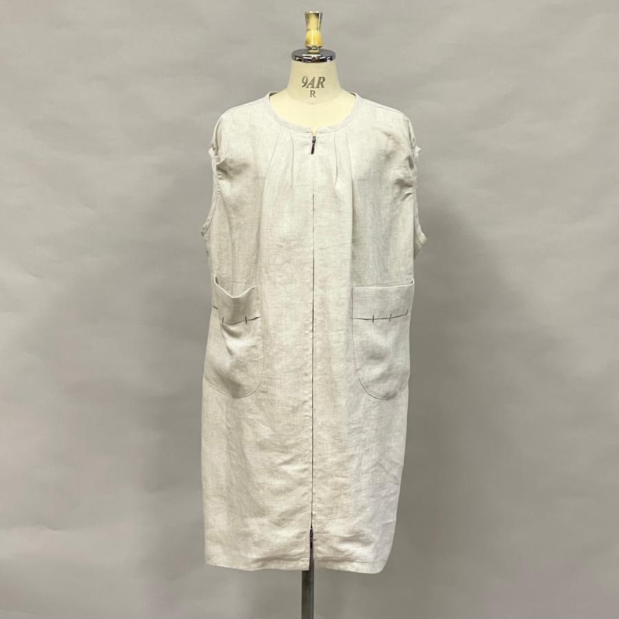 ドロップショルダー ジップアップ ロングジレ ベスト アウター トップス レディース 夏 麻 リネン 無地 ゆったり ヨシヨシ Yoshi Yoshi by pj |  | 05