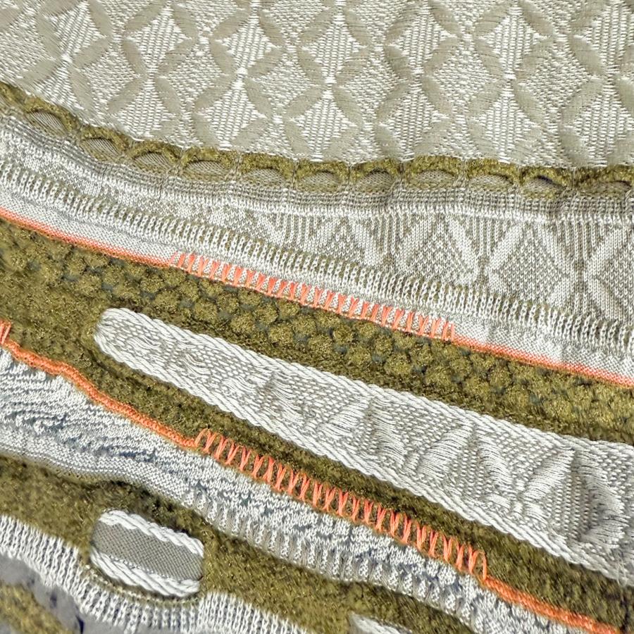 SALE 54%OFF ジャガード×シフォン切り替え ニットプルオーバー レディース トップス ボトルネック 長袖 秋 冬 セーター 日本製 ヨシヨシ Yoshi Yoshi by pj |  | 16