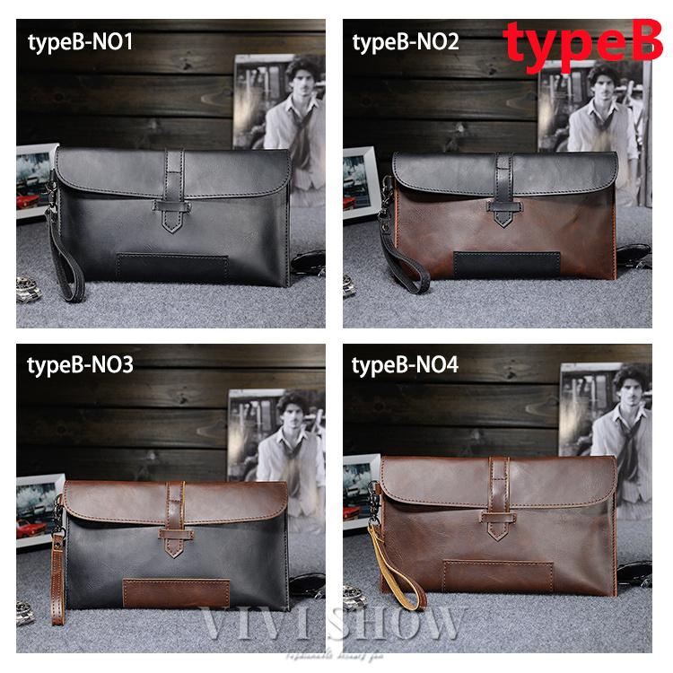 メンズ PU クラッチバッグ ビジネスバッグ セカンドバッグ