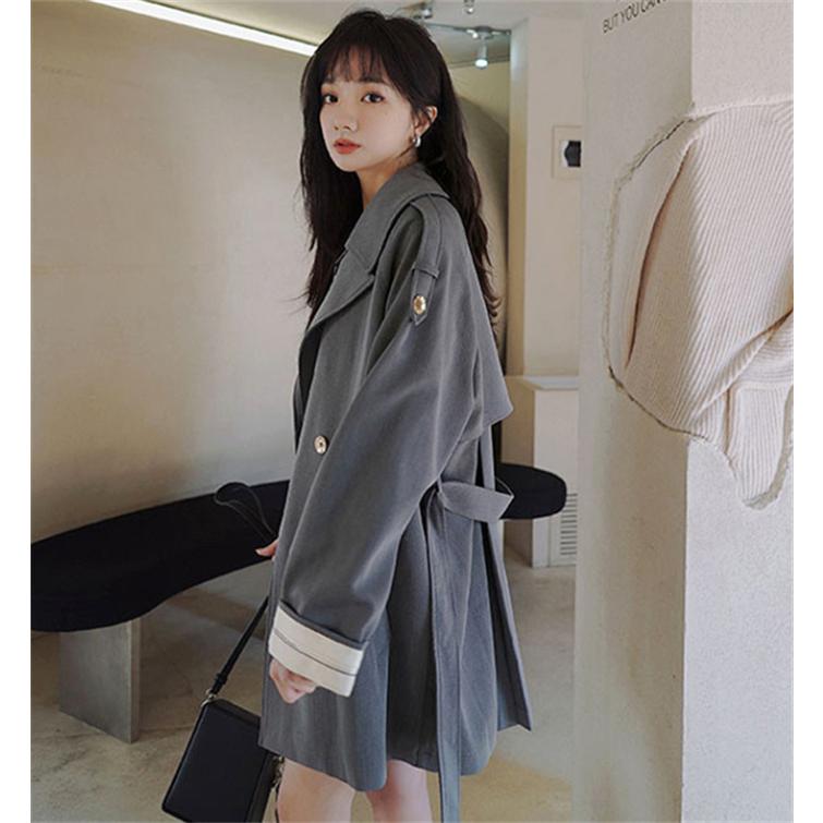 トレンチコート レディース ロング丈 チェック柄 スプリング