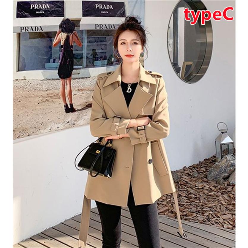 トレンチコート レディース 春秋レンチコート ショット ミドル丈