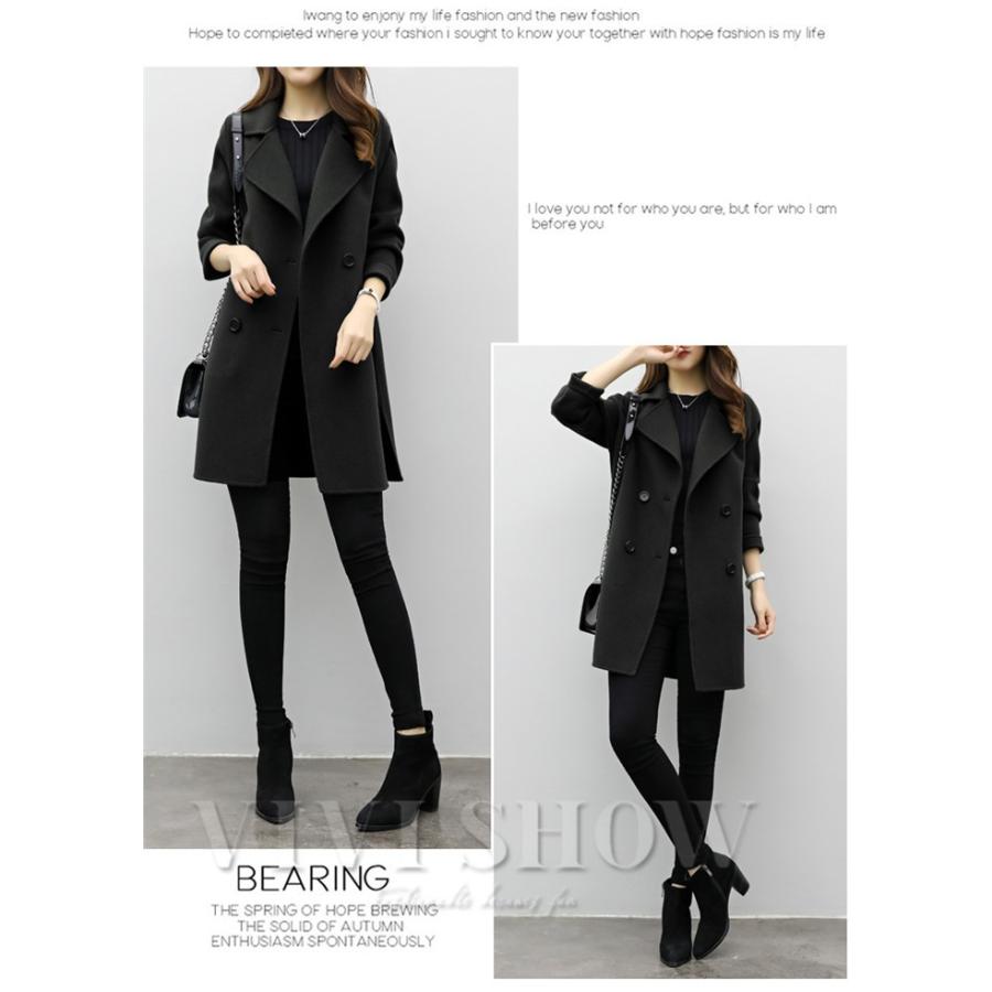 チェスターコート レディース 着痩せ 大きいサイズ ピーコート