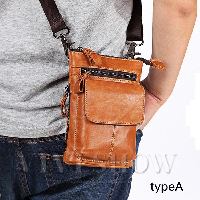 父の日 ベルトポーチ メンズ 本革 大容量 ウエストポーチ レディース