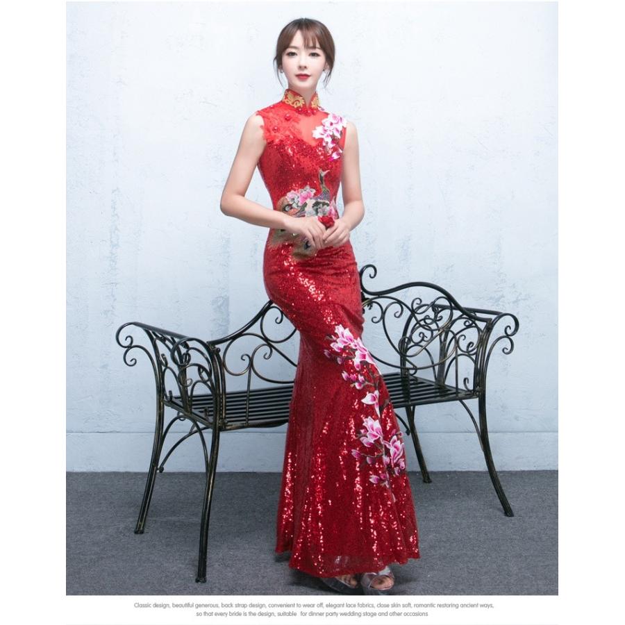 マーメイドドレス カラードレス スパンコール ロング 安い カクテル