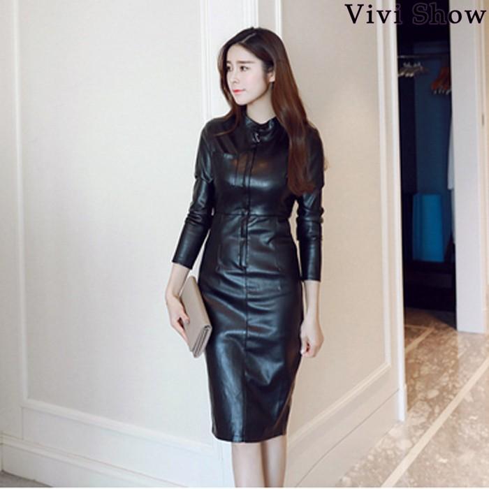 レディースワンピース 大人気 レザーワンピース 新作 韓国ファション