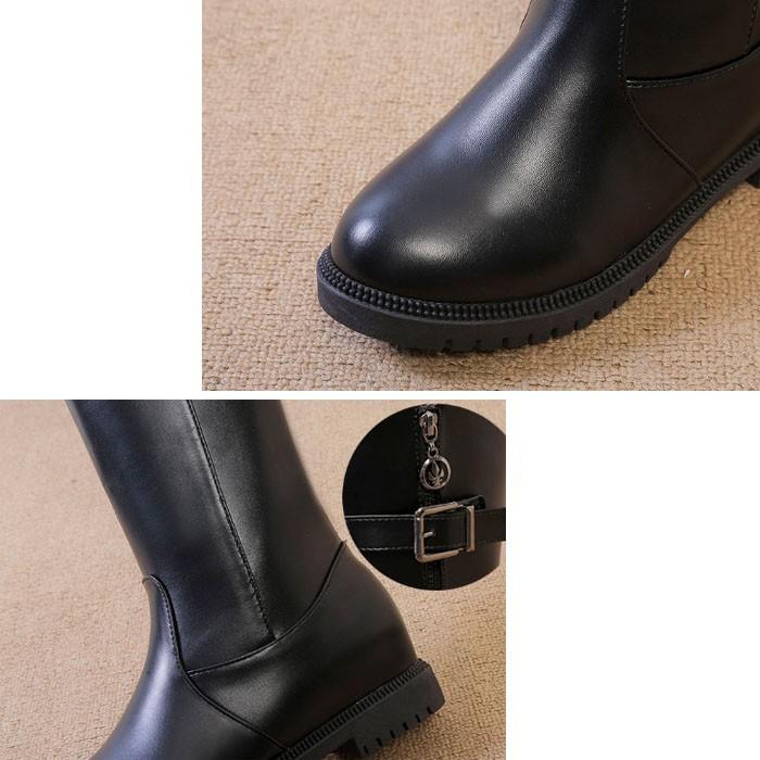 エンジニアブーツ ロングブーツ レディース ローヒール 美脚 ブーツ