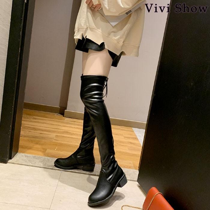 VIVAIA ニーハイブーツ ブラック 24cm お買得❣️新品未使用VIVAIA❤️24.5 ニーハイブーツ 新着ブーツ