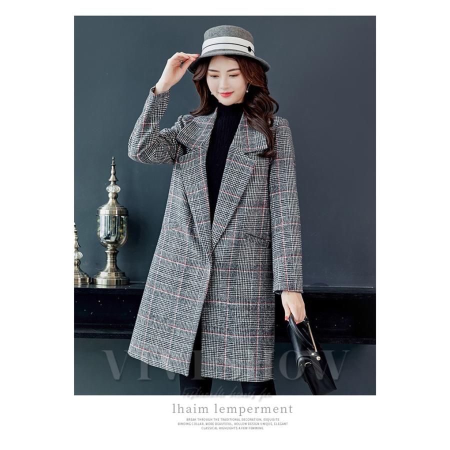 短納期 チェスターコート ロングコート コート チェックコート グレン