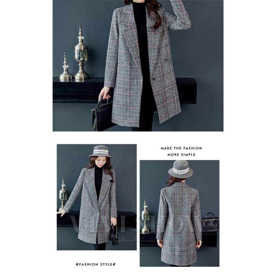 短納期 チェスターコート ロングコート コート チェックコート グレン