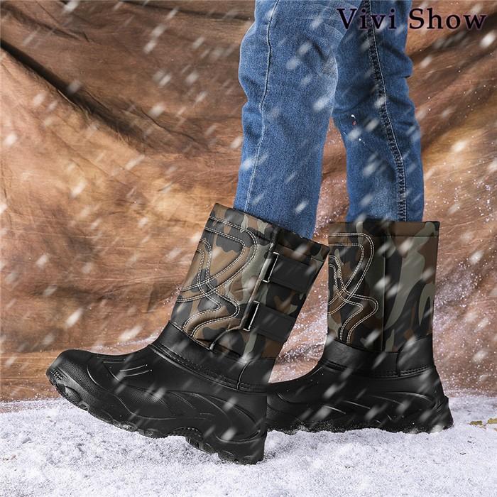 スノーシューズ メンズ 靴 ムートンブーツ 防寒 裏ボア vivishow