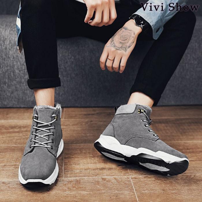 EPOCA UOMO / ハイカットスニーカー/--/NVY 2020秋冬新作 スニーカー メンズ ハイカット 裏起毛 裏ボア付き レース