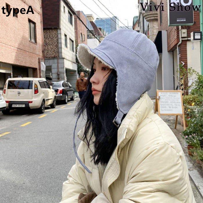 レディース 帽子 耳当て付き 裏ボア付き 大きいサイズ 冬 パイロット