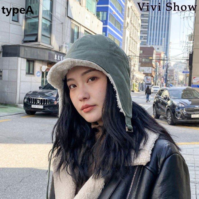 レディース 帽子 耳当て付き 裏ボア付き 大きいサイズ 冬 パイロット