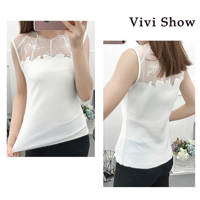 レディースタンクトップシースルートップスノースリーブトップス上品
