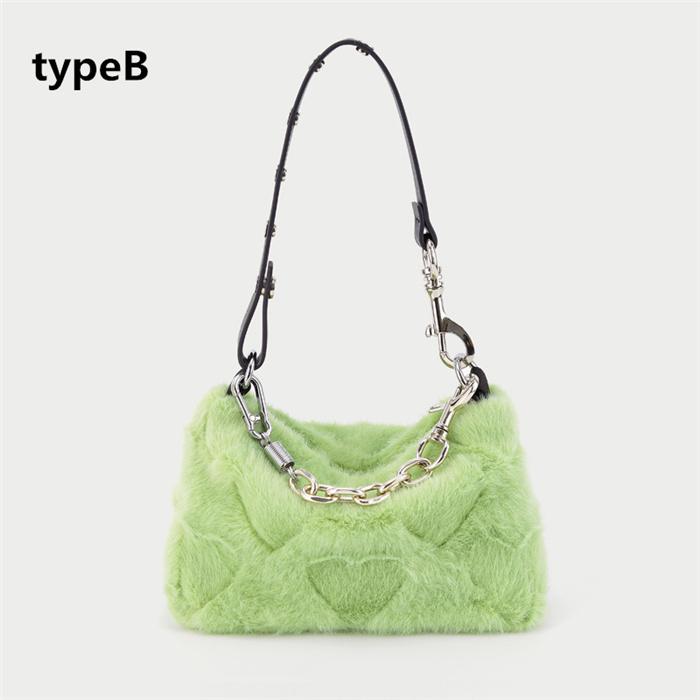 極美品✨ATAO 2WAY かごバッグ ショルダーバッグ ラビットファー付き ファーバッグ ハンドバッグ ショルダーバッグ レディース 2way