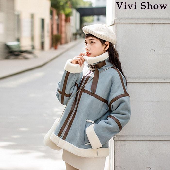 ムートンコート レディース ジャケット 秋冬アウター 裏起毛 裏