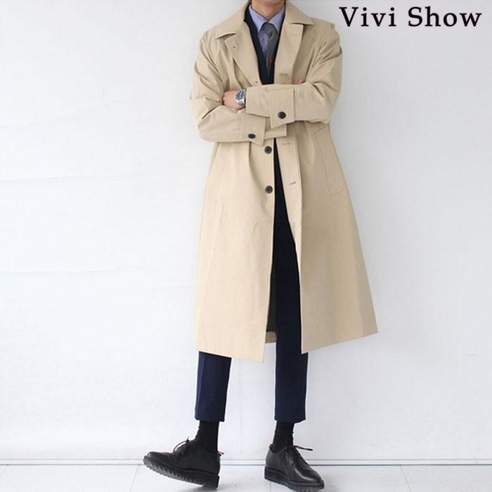 スプリングコート メンズ トレンチコート ビジネスコート 通勤コート