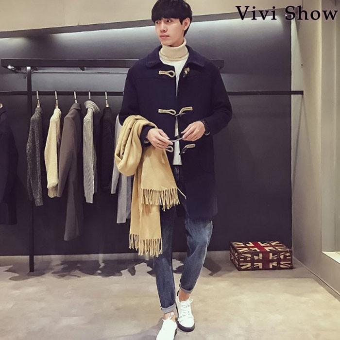 ダッフルコート メンズ メルトン ロングコート vivishow : VIVISHOW