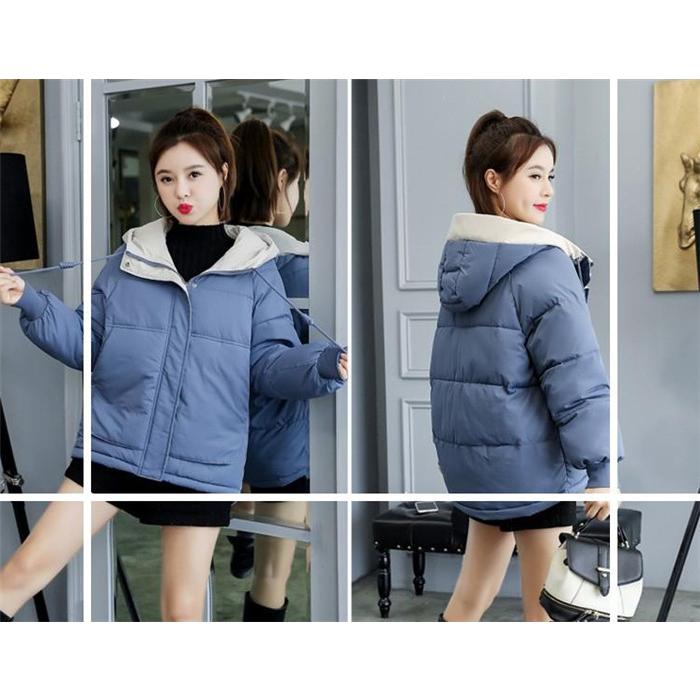 ダウンジャケット レディース 中綿ジャケット 長袖 フード付き 無地