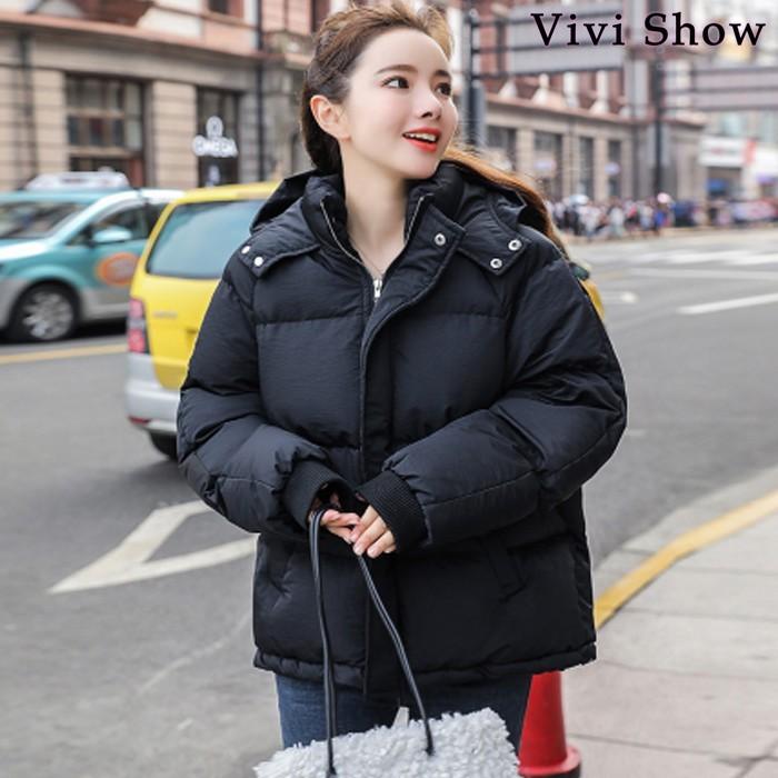 ダウンジャケット レディース 中綿ジャケット 長袖 フード付き 無地