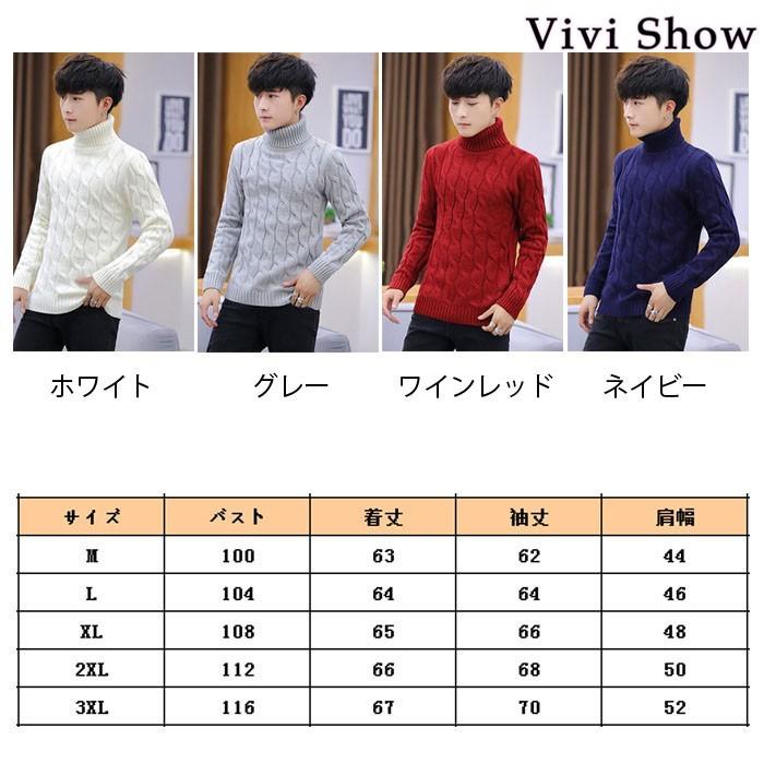 タートルネック ニット メンズ タートルニット セーター ハイネック