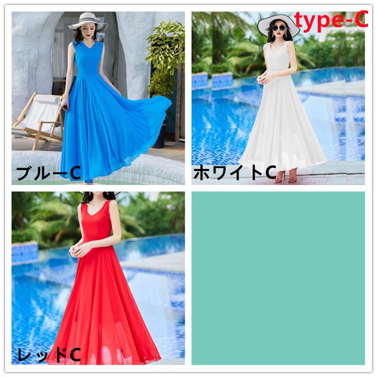 マキシワンピース レディース ワンピース 夏 シフォンワンピース