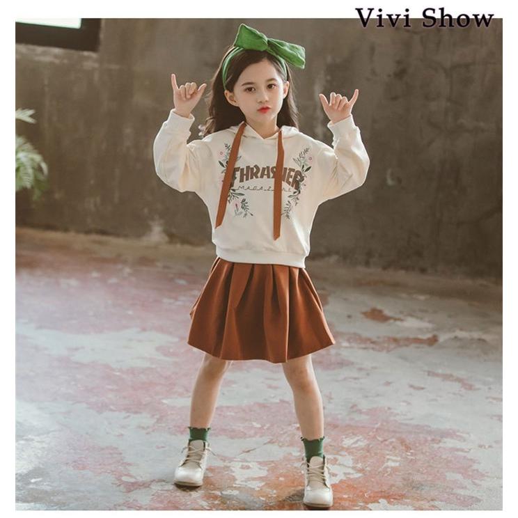 子供服 2点セット 春秋 パーカー+スカート 長袖 リボン 子供服 2点セット 春秋 パーカー+スカート 長袖 リボン