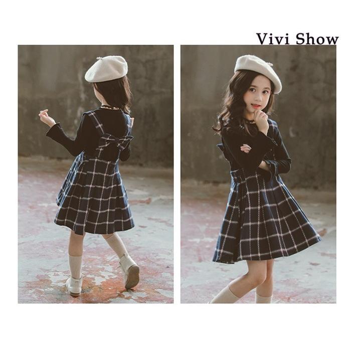トップス ジャンパースカート 子供服 チェック柄 カジュアル キッズ