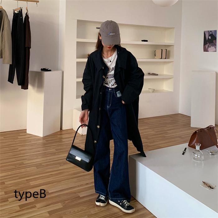 レディース トレンチコート スプリングコート 薄手 ゆったり ロング