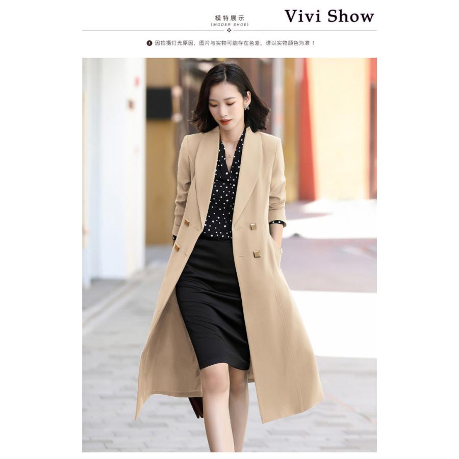 チェスターコート レディース ロング トレンチコート コート アウター 着痩せ ベルト付き キレイめ 上品 大人体型カバー 秋 冬 チェスターコート レディース ロング トレンチコート コート アウター