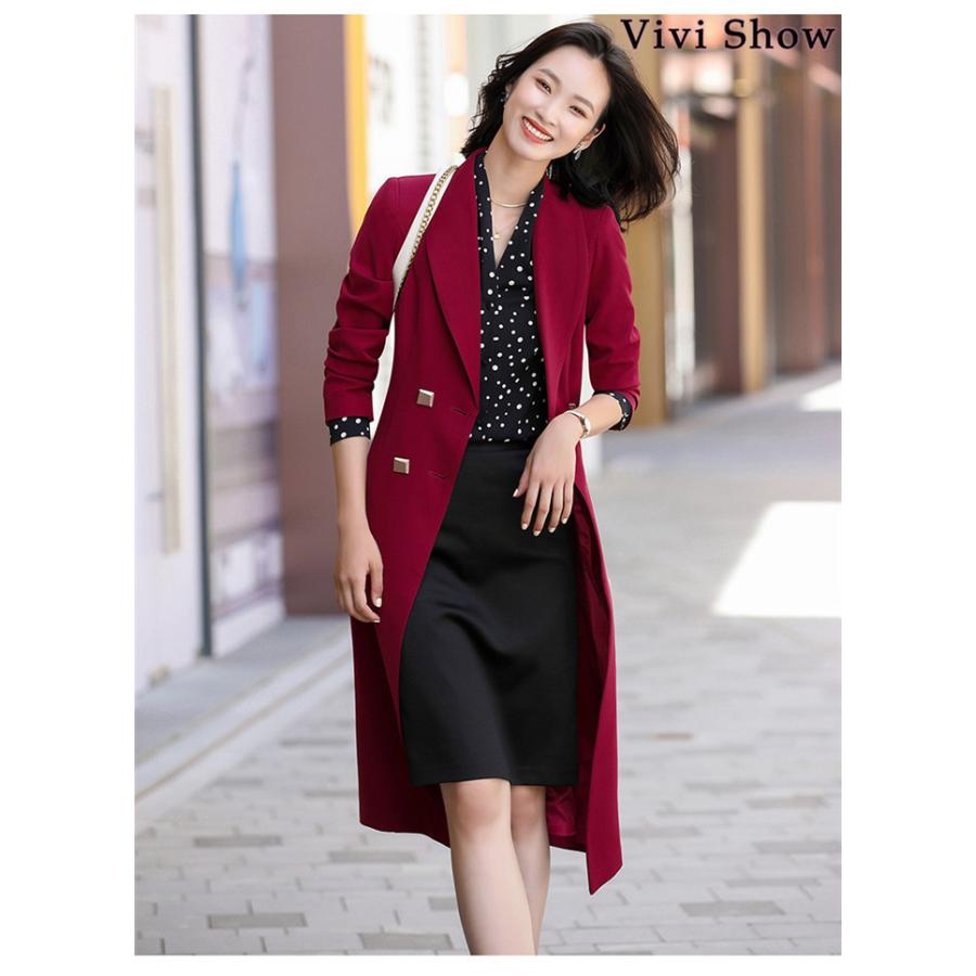 チェスターコート レディース ロング トレンチコート コート アウター