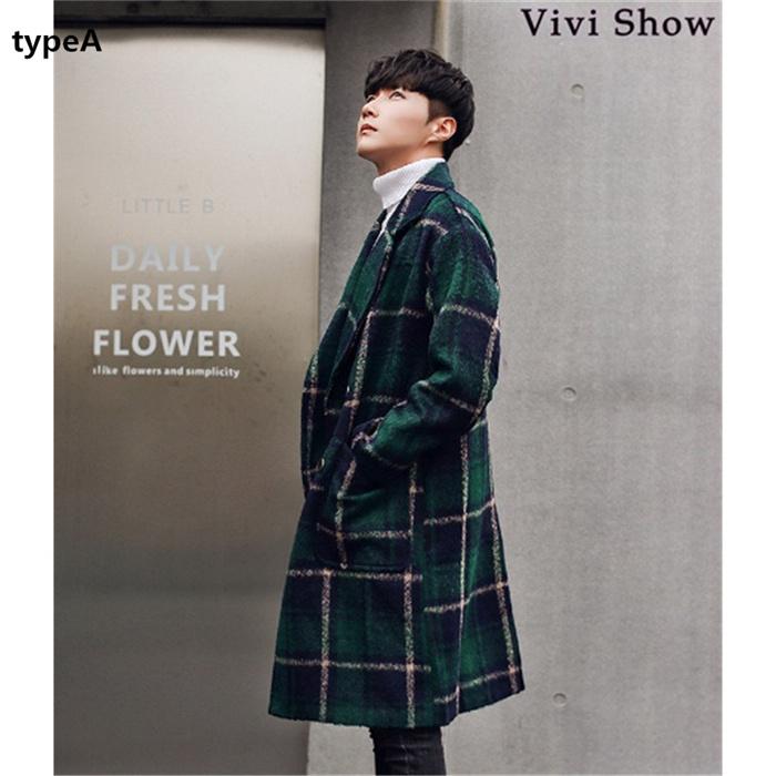 メンズ チェック柄 ロングジャケット カジュアル ネルシャツ コート