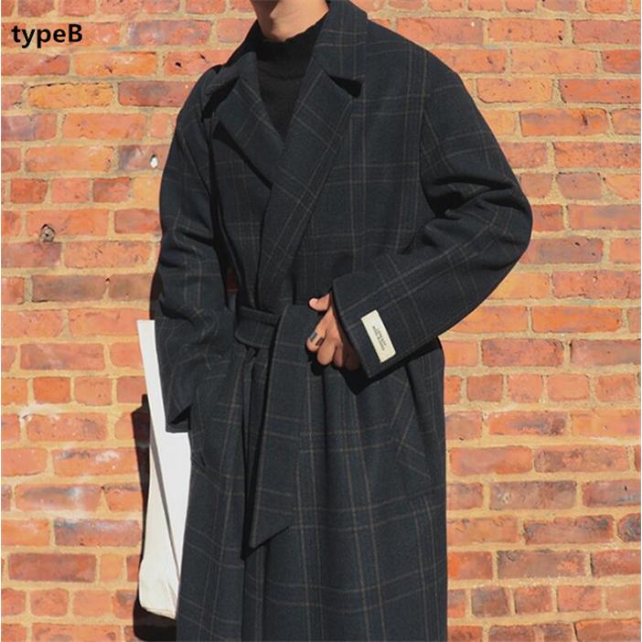 メンズ チェック柄 ロングジャケット カジュアル ネルシャツ コート