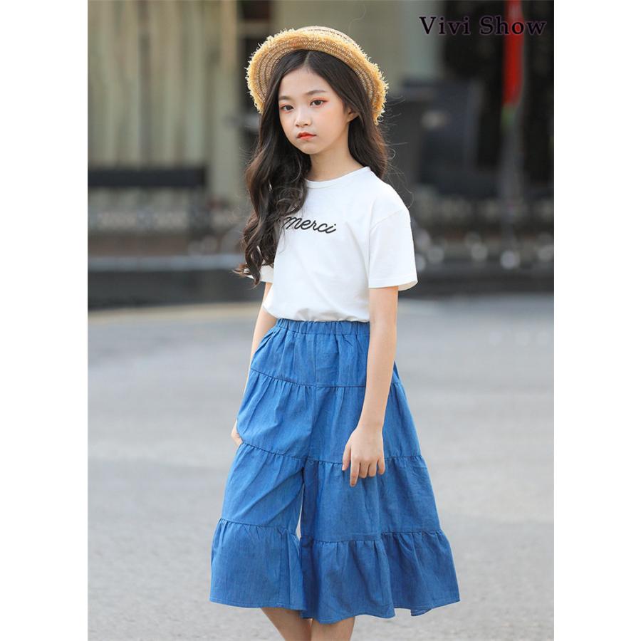 子供服 セットアップ キッズ 女の子 春夏 2点セット 上下セット T