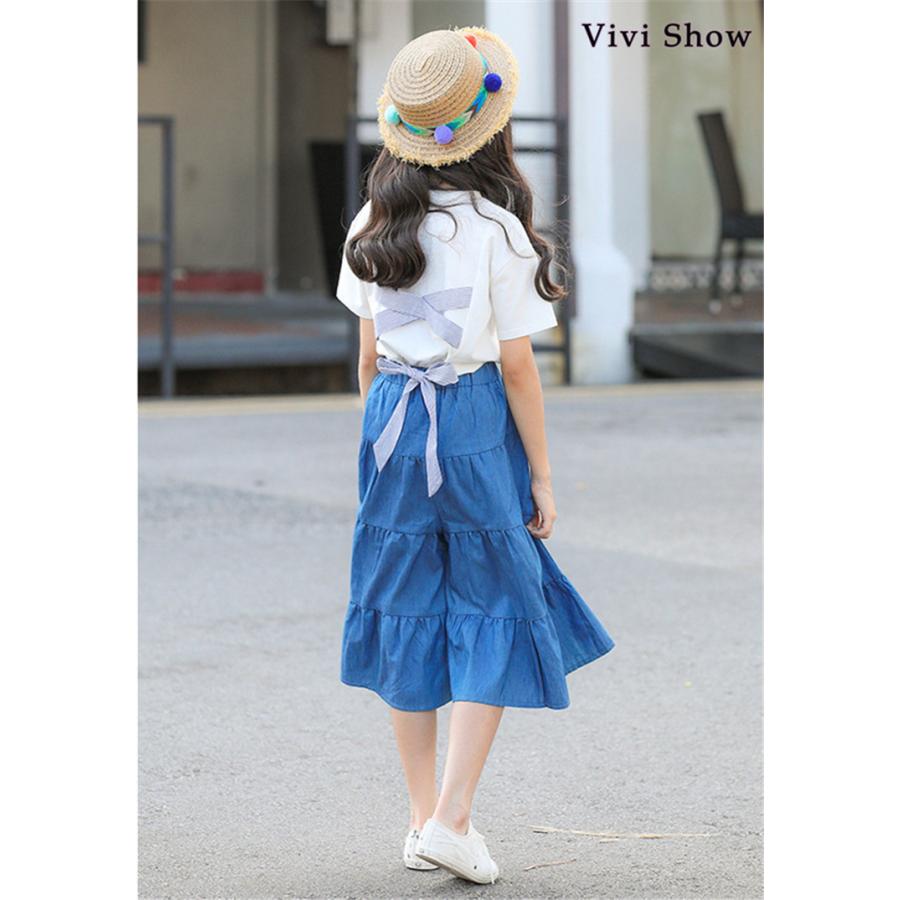 子供服 セットアップ キッズ 女の子 春夏 2点セット 上下セット T