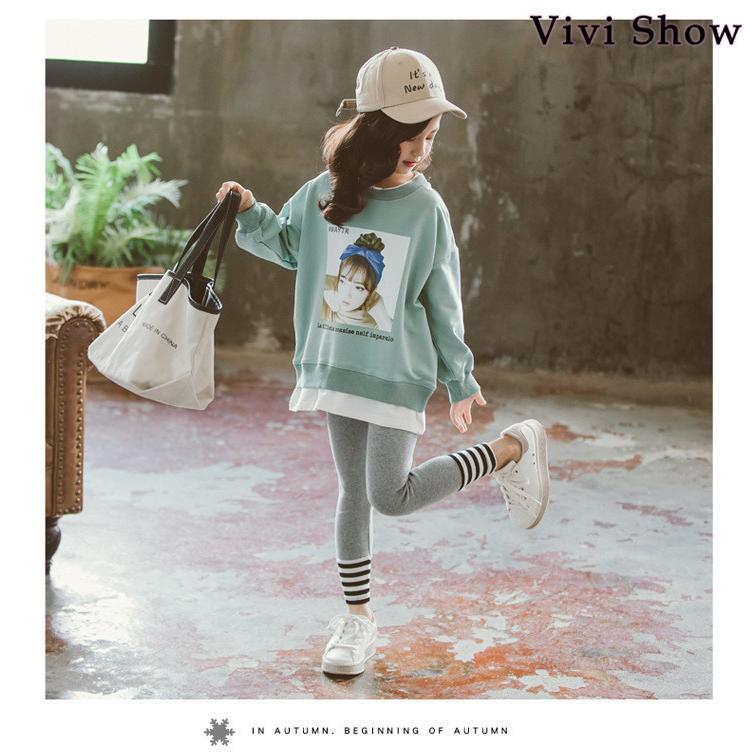 子供服 セットアップ キッズ 女の子 長袖 春秋 2点セット 上下セット T