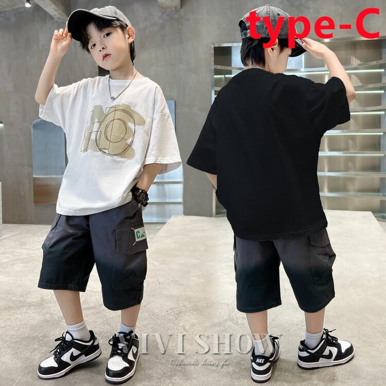 子供服 セットアップ キッズ 男の子 夏 上下セット 半袖Tシャツ ハーフ