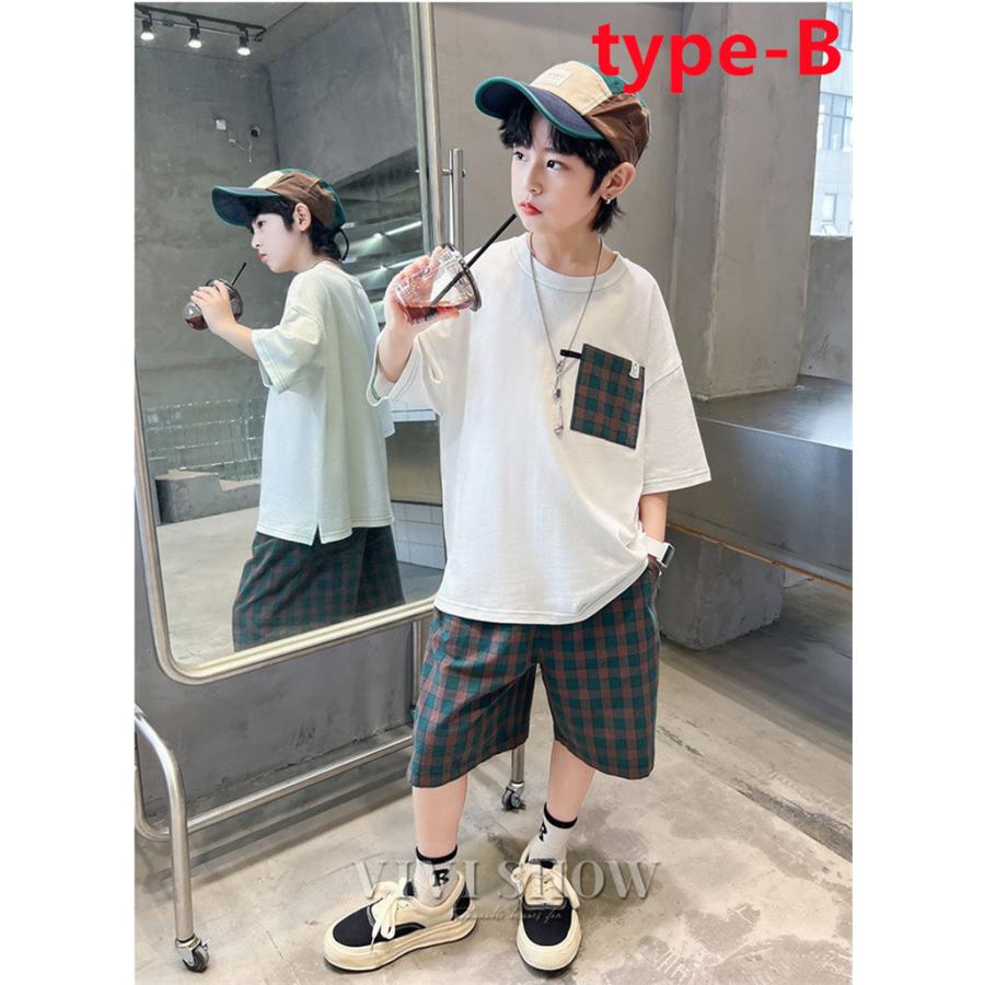 子供服 セットアップ キッズ 男の子 夏 上下セット 半袖Tシャツ ハーフ