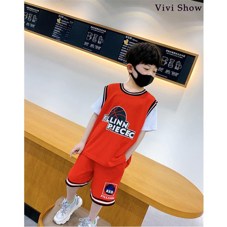 子供服 セットアップ キッズ 男の子 夏 上下セット 半袖Tシャツ ハーフ