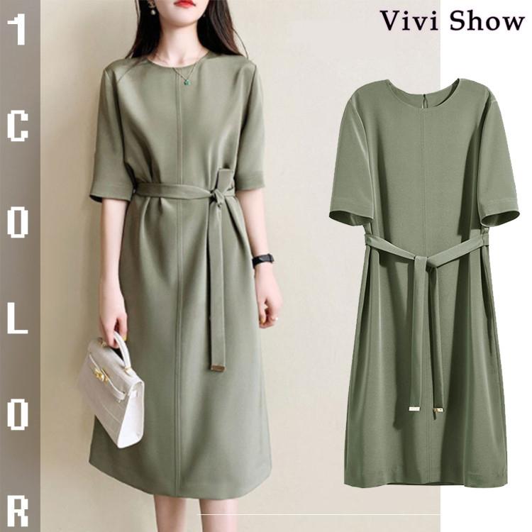 ワンピース レディース 春 きれいめ フォーマルワンピース シャツ 秋 A