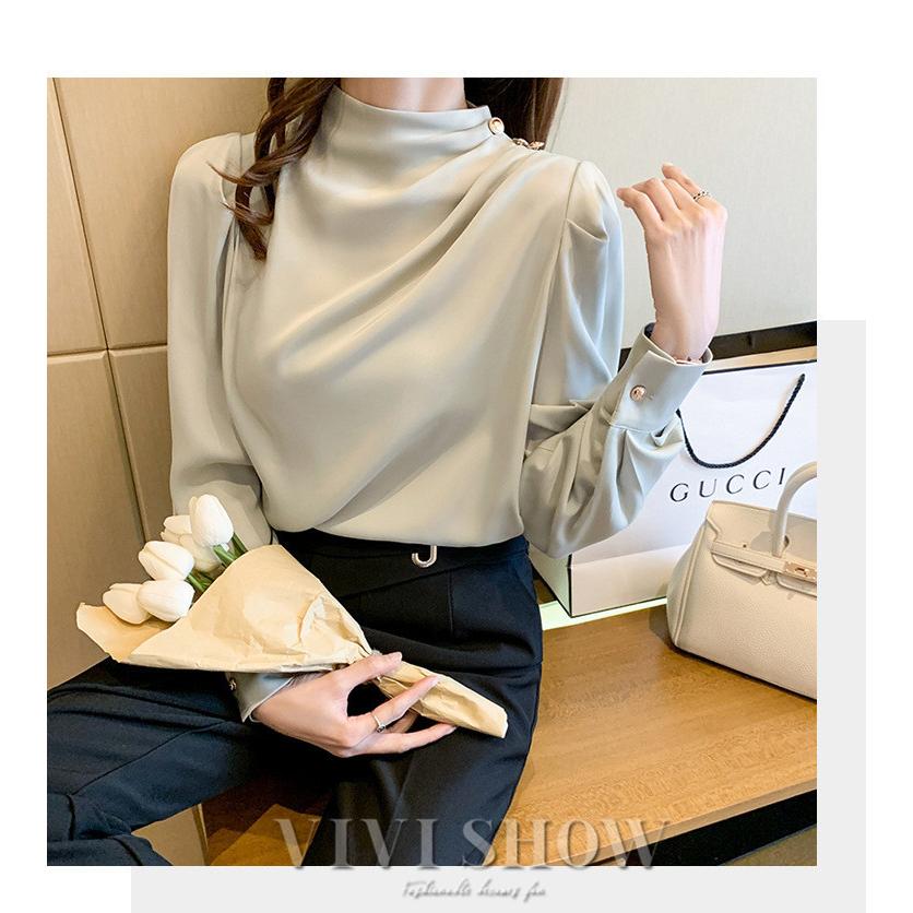 トップス シャツ 長袖 襟付き シフォン きれいめ シンプル 大人 上品 おしゃれ かっこいい こなれ感 ラフ クール モード系 セクシー エレガント 無地 花柄 春 30代 40代 レディース 秋 レディース おしゃれ ブラウス トップス シンプル シャツ シフォン