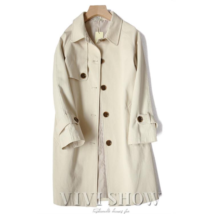 トレンチコート レディース 春秋 スプリングコート 大きいサイズ 無地