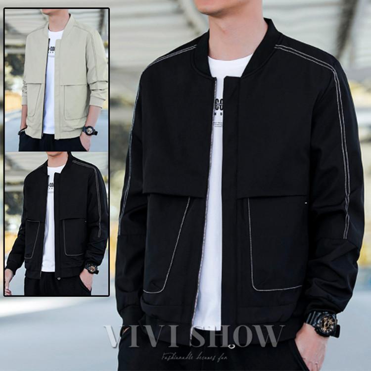 ジャケット ウィンドブレーカー メンズ 薄手 ジャケット ノーカラージャケット マウンテンパーカー ジップアップ Dau9 Vivishow 通販 Yahoo ショッピング