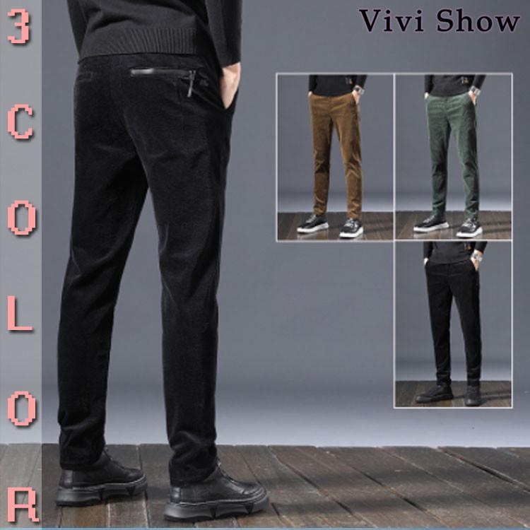メンズ ストレート コーデュロイ パンツ スキニーパンツ オシャレ あったかい シンプル21新作 Dfe012 Vivishow 通販 Yahoo ショッピング