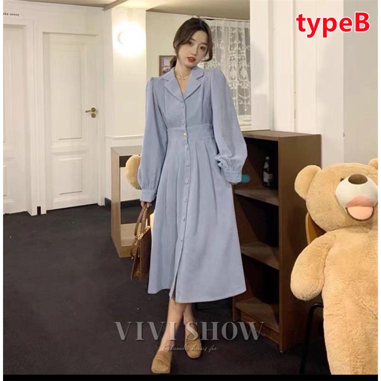 レディース シャツ ワンピース冬 ロング 膝丈 襟付き 長袖 大きい